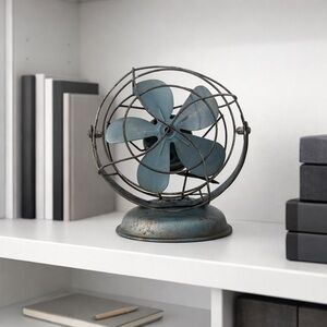 Vintage Blue Metal Fan